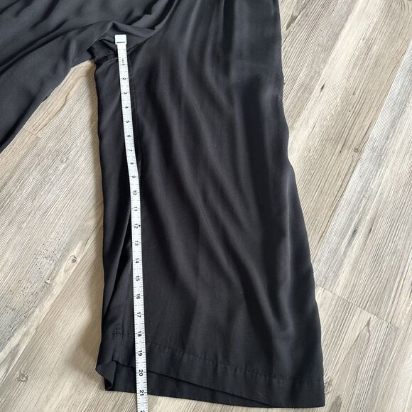 Gap Black Tie Waist Pants Wide Leg Cropped Romper NWT Size XS - Picture 3 of 11